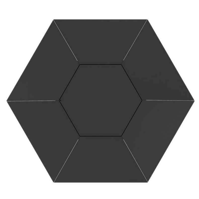 Braciere da Esterno a Legna in Acciaio 60,2x69,5x18 cm Flig Austin Esagono Nero