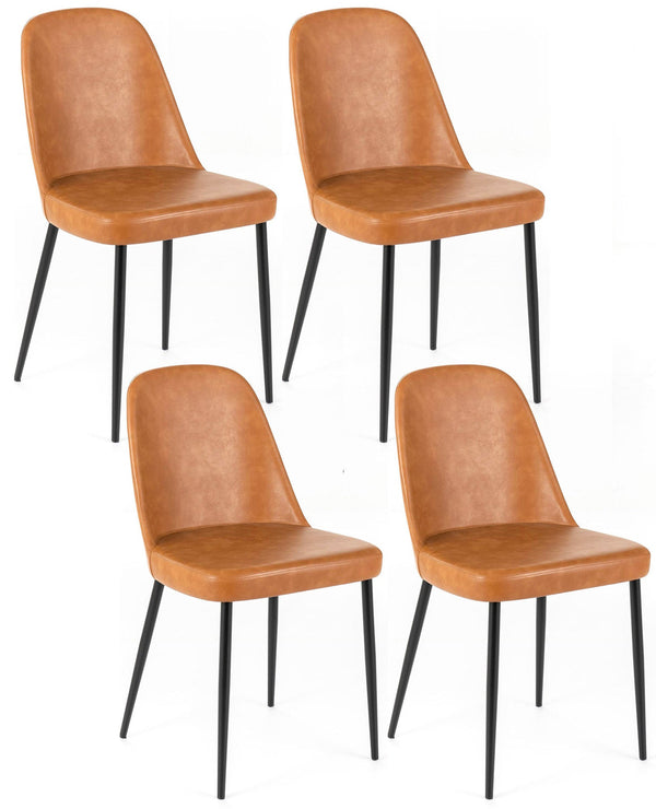 sconto Set 4 Sedie 52x45xH85 cm in Soft-Touch Tamara Caramello