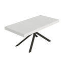 Tavolo Allungabile 180-284x90x74 cm Niket Bianco Frassino Gambe Antracite
