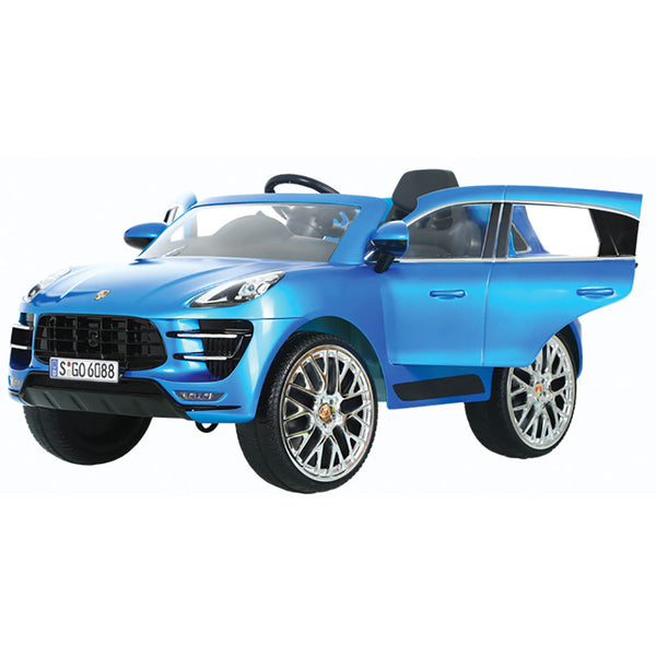 acquista Macchina Elettrica Suv per Bambini 12V con Licenza Porsche Macan Azzurra