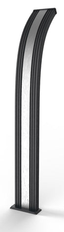 Doccia Solare da Giardino 40L Miscelatore Temporizzato e Lavapiedi Arkema Dada Fascia Inox Antracite