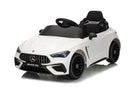 Macchina Elettrica per Bambini 12V Licenza Ufficiale Mercedes CLE53 Sedile in Pelle Bianco