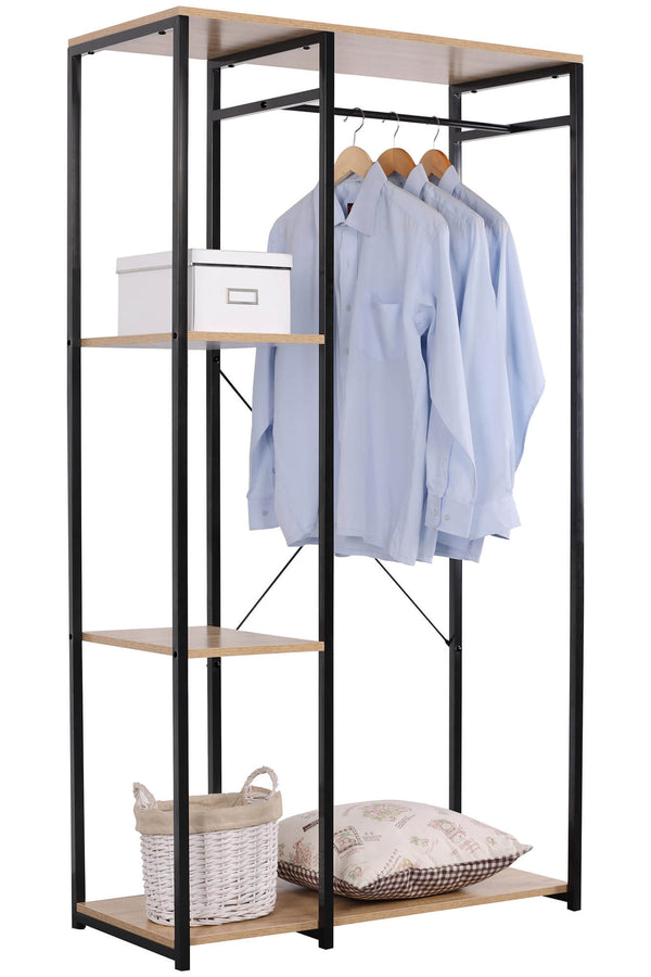 Stender Appendiabiti 3 Ripiani 90x40,4x167 cm in Metallo e Truciolato Motti online