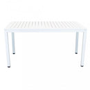 Tavolo Milo 150x90x74 h cm in Alluminio Bianco