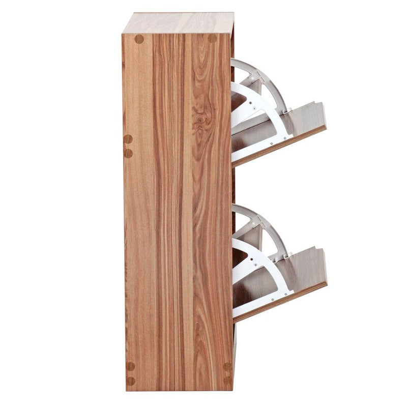 Scarpiera 2 ante 63x80x24 cm in Legno Melaminico Naturale 