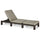 Lettino in Resina Antiurto Schienale Reclinabile Completo di Cuscino per Arredo Giardino Colore Brown