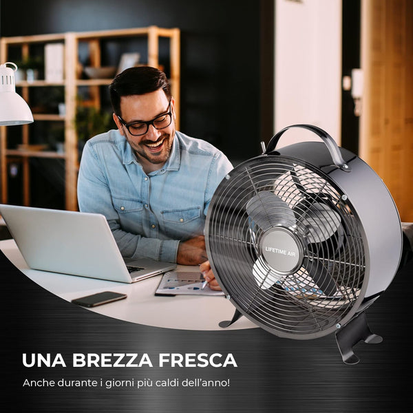 Ventilatore da Tavolo in Metallo Pala da 20cm Potenza 20 W 2 Livelli di Velocità acquista