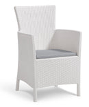 Poltrona da Giardino 62x60x89 cm in Resina Keter Iowa Dining Chari Bianca