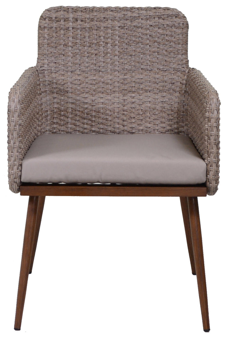 Poltrona da Giardino in Polyrattan Naturale Tirreno