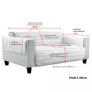 Copridivano Trapuntato Double Face in Microfibra Tortora e Grigio Chiaro