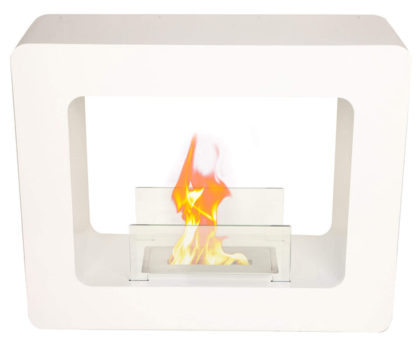 sconto Camino a Bioetanolo da Pavimento 74x60 cm Vannini Tikal Bianco