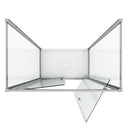 Box Doccia 3 lati 80x130x80 cm 2 Ante Battenti in Cristallo Trasparente 6mm H185 Fosterberg Koge Trio