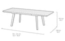 Tavolo Allungabile da Giardino 162-241x100,5x76,5 cm Keter Harmony Bianco e Grigio Scuro