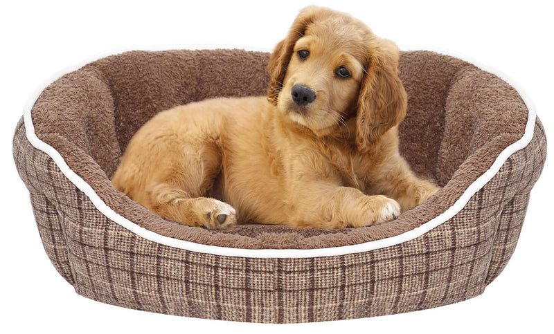 Cuccia per Cani e Gatti in Poliestere Scotland Marrone Varie Misure