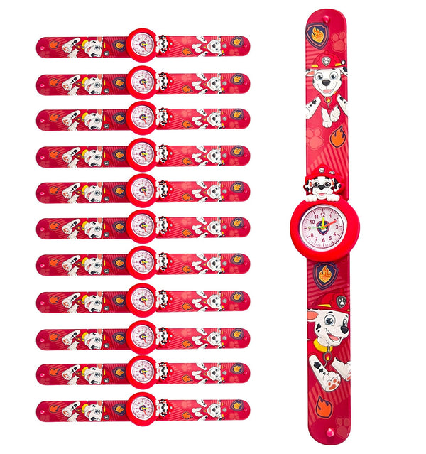Set 12 Orologi da Polso Bracciale per Bambini Paw Patrol Rosso acquista