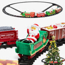 Trenino per Albero di Natale Ø89 cm con Supporto Luci e Suoni in Plastica Rosso e Bianco      