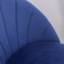 Set 2 Sedie Imbottite 50x54x79 cm in Velluto  Blu