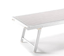 Lettino Prendisole alluminio 180x60x40 cm con parasole Luxurious Beach Grigio
