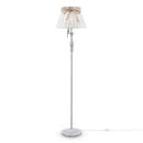 Lampada da terra Elegant in Metallo Bird Bianco Antique