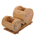 Portavasi con Vasi x 2 Legno 37 cm Larghezza Legno 37 cm Scv
