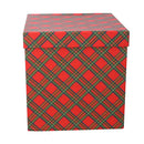 Set 3 Scatole in cartone design scozzese quadrate