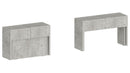 Set 2 Panche Allungabili 66/290x25x45 cm Pratika Singola A e B Cemento  