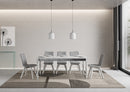Tavolo Allungabile 160-264x90x80 cm Romagna Iron Bianco Frassino