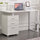 Scrivania con Cassettiera 120x50x75 cm in MDF e Acciaio Bianco