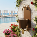 Fontana a Parete da Giardino con Rubinetto Belfer 42/PR Ruggine