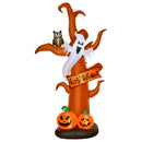Albero Fantasma Gonfiabile Halloween H274 cm con LED in Poliestere Impermeabile