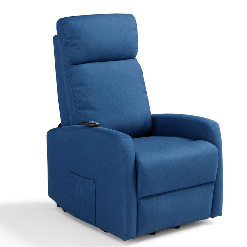 Poltrona Alzapersona Elettrica 2 Motori 67x75x110 cm in Tessuto Seattle Carta Da Zucchero