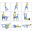 Fascia di Resistenza per Allenamento Gambe e Glutei in Nylon Blu