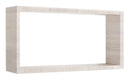 Mensola Cubo da Parete 70x35x15,5 cm in Fibra di Legno Artù Rovere Grigio