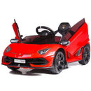 Macchina Elettrica per Bambini 12V con Licenza Lamborghini Aventador Rossa