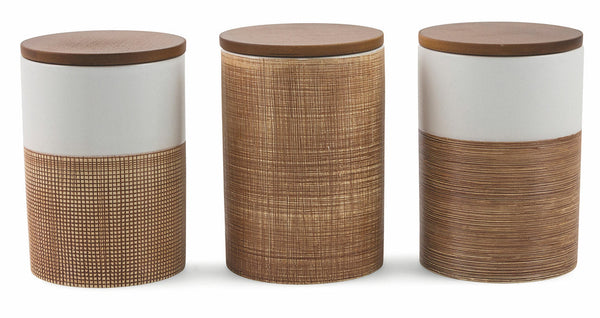 online Set 3 Barattoli Sale Caffè Zucchero in Gres Villa d'Este Home Tivoli Natural