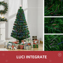 Albero di Natale Artificiale 150 cm Foltissimo in Fibra Ottica con Supporto 