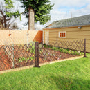 Recinzione da Giardino con Larghezza Regolabile 37-225 cm in Legno Effetto Carbonizzato