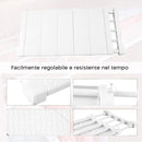 Mensola Estensibile per Armadi 35x45cm Scaffale Telescopico per Mobili Bianca