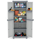 Armadio in Resina Antiurto Terry Wave 2A 70X44X181Cm 2 Ante 5 Ripiani da Esterno Seconda Scelta