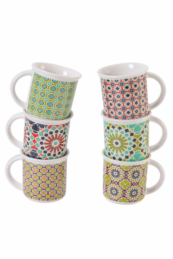acquista Set 6 Tazzine Caffè 100 ml in Porcellana Villa d'Este Home Tivoli Agadir
