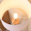 Lampada da Terra 45x45x147 cm E27 Paralume in Tessuto Bianco