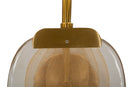Lampada da Muro Softy 15x14x38 cm in Vetro e Ferro Oro e Naturale      