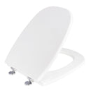 Copriwater Universale 35,5x44,3 cm in MDF Cerniere in Metallo Cromato Square Bianco Lucido
