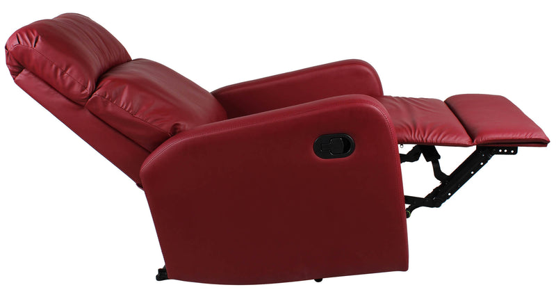 Poltrona Relax Manuale Reclinabile in Similpelle Vandi Bordeaux