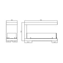 Camino a Bioetanolo da Incasso Trifacciale 90x30x50 cm Maratea 90 Nero 