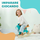 Cavallo a Dondolo Asino per Bambini Legno 59x27x43 cm Verde Scuro e Arancione      