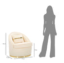 Poltrona Space Plus Crema Ø 75x80 cm in Legno 