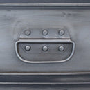 Mobile Emeric 132,5x37,5x82 h cm in Acciaio Grigio