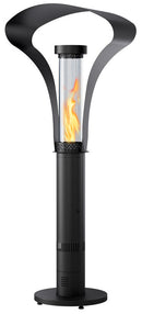 Stufa da Esterno Fungo a Pellet Ø52x194 cm in Ferro Decapato e Vetro Giglio Antracite