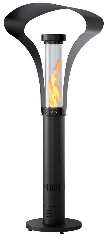 acquista Stufa da Esterno Fungo a Pellet Ø52x194 cm in Ferro Decapato e Vetro Giglio Antracite